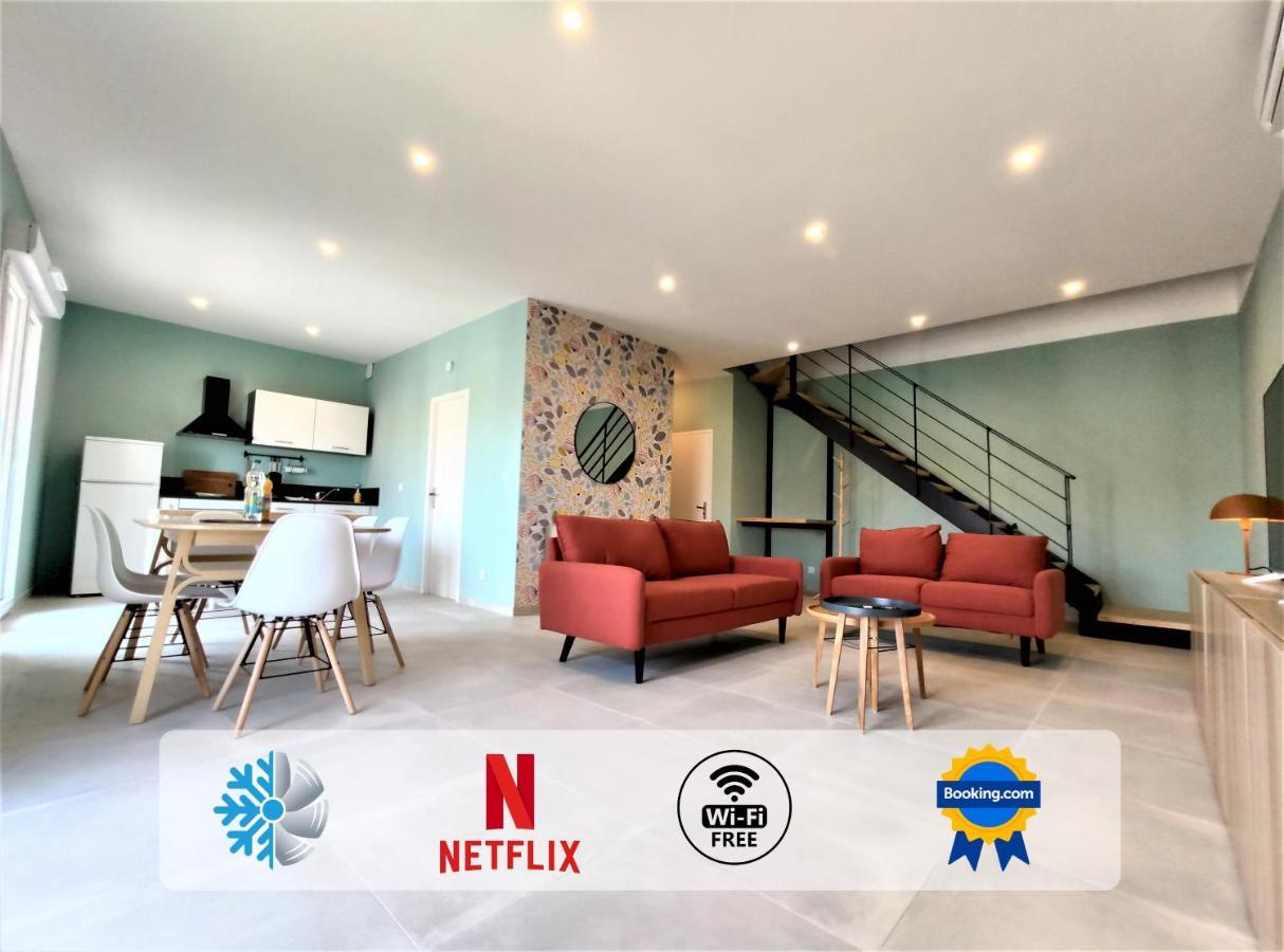 Colormix 3 Etoiles - 95M2 Plein Centre - Ensoleille Climatise Daire Mèze Dış mekan fotoğraf